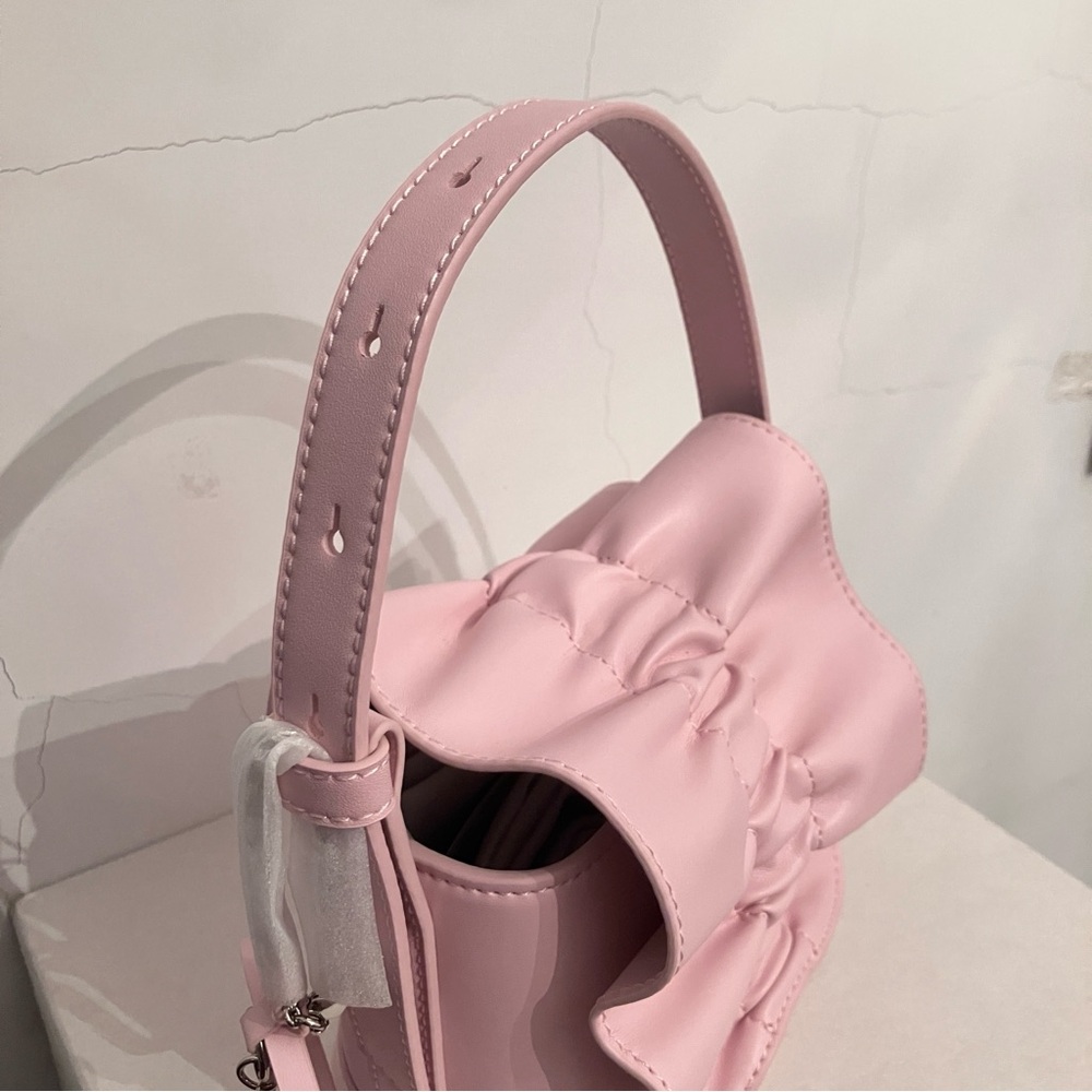Charles & Keith Kadee Ruched Bow-Charm Mini Bag NWT - Picture 9 of 12
